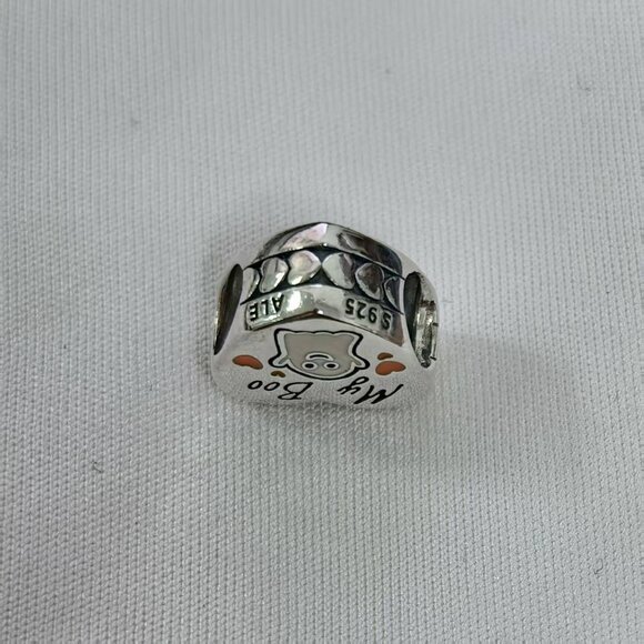 Pandora MY BOO GHOST Heart HALLOWEEN Charm, S925 Silver Jewelry - Picture 3 of 4